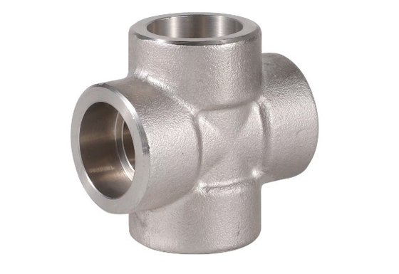 ASME B16.9 SS304 SS316 Çapraz Boru Ek Parçaları Alın Kaynaklı Çapraz Dövme