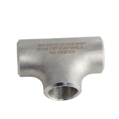 ISO9001 ASME 316 Paslanmaz Çelik Boru Ek Parçaları Eşit Tee DN65