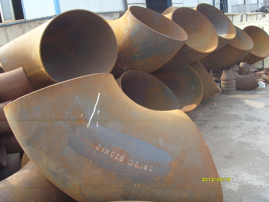 DN820*12mm Kaynak Dirsekler Yumuşak Çelik 22mm Siyah boya Cilalı